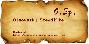 Olsovszky Szemőke névjegykártya